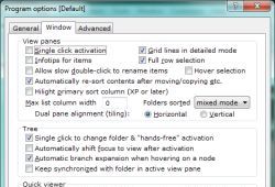 program settings