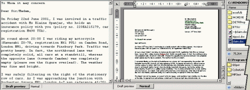 quick document preview (draft and normal)