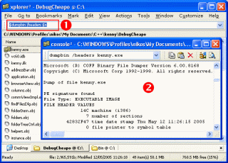 integrated DOS command console