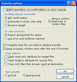 robust transfer options