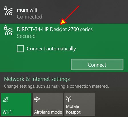 direct printer connection