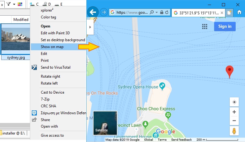 blog: Show on a map using Windows