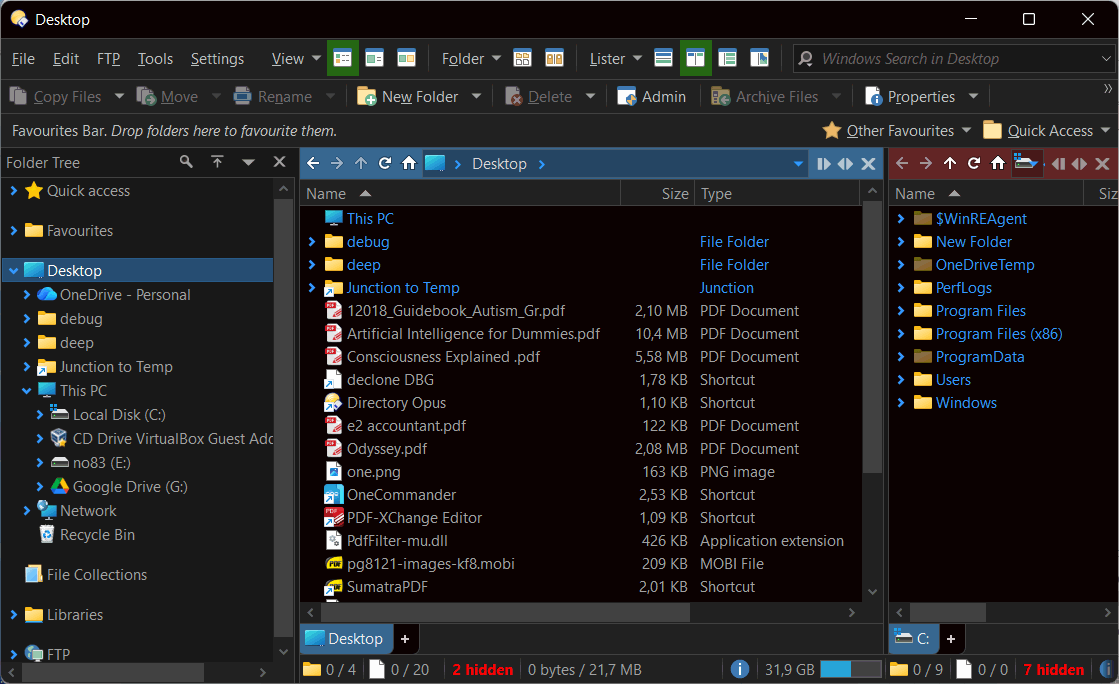 Directory Opus main window