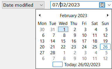 calendar control