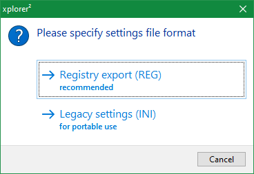 export selector