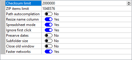 advanced options