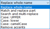 mode drop-down