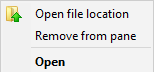 context menu